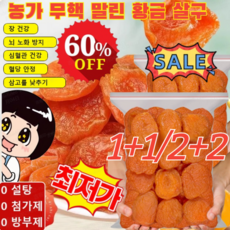 1+1/2+2/3+3 씨 없는 말린 황금 살구 국산씨없는말린황금살구 농가 무핵 말린 황금 살구 유기농 말린 살구 무설탕, [1+1]100g*2