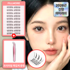 필모어 3초 풀 필요없음 노글루 속눈썹 내추럴 3D인조 10-12mm 60개입, 3개, 1세트