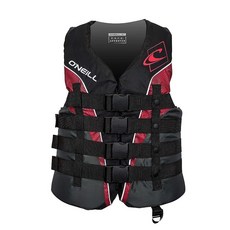 O'Neill 남성용 나일론 슈퍼라이트 USCG 구명 조끼 블랙/블랙/스모크:화이트 M, 블랙/그래파이트/레드: 화이트