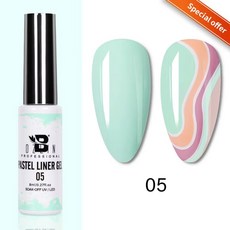 AWStorG 15ml 슈퍼 매트 탑 코트 2 0 세미 퍼머넌트 스틱 파우더 매니큐어베이스 네일 아트 장식, Macaron Liner 05, 1개