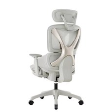 佑客 YOKA XY全網人體工學椅 雙背聯動 帶腳跨可躺 電腦椅主管椅網椅辦公椅電競椅, 質感灰+玫瑰金背框