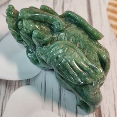 A貨翡翠藍水貔貅玉貔貅手把件擺件，招財納福，長87.6mm, 1個