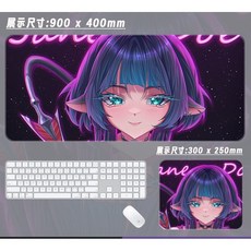 젠레스 존 제로 제인 도 동인 마우스패드 키보드 장패드 두께 3mm, 패턴 01, 700x300mm
