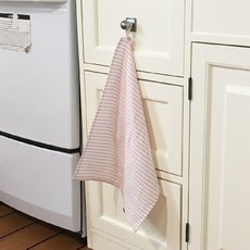 [프랑블룸] 프렌치 핑크 스트라이프 테이블매트 가전덮개 키친크로스 전자레인지커버, 1개