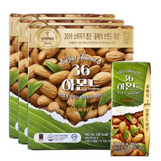 삼육식품 36 아몬드 언스위트, 190ml, 48개