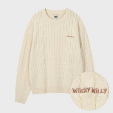 와키윌리 베이직 케이블 조직 풀오버 크림 235324