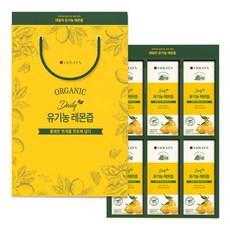 바이퀸 데일리 유기농 레몬즙 스틱 NFC 100% 리얼착즙액 선물세트, 6개, 280ml