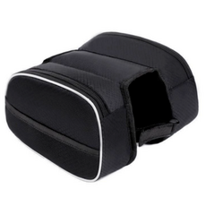 씨엔알비 듀얼포켓 자전거 프론트백, 1개, 블랙