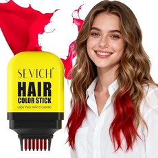 SEVICH 임시 헤어 초크 빗 그린 컬러 8가지 염료 색상 빠른 건조 쉬운 척 할로윈 날 코스프레 파티에 적합 20g [호환], Red