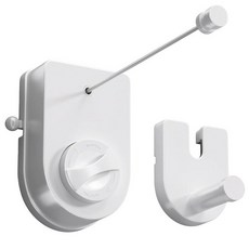 단푸 접이식 빨랫줄 실내 실외 튼튼한 방지 벽 장착 세탁 건조 라인 스테인리스 스틸 로프, White-B