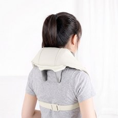 Rotima 목 어깨 마사지기 무선 온열 강력 저소음 선물용 안마기, 베이지, NB01