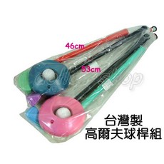 寶貝玩具屋 台灣製高爾夫球桿組 兒童塑膠玩具 (2球棒 1球 1果嶺洞) GOLF球 運動玩具, 1個