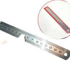 스틸자 15cm 휴대용 금속 눈금 철자 똑템, 1개