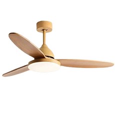 HC633吊扇燈 實木扇葉 遙控APP語音控制 六檔變頻 客廳餐廳適用, HC633全木紋色52寸變頻遙控+APP無極調光