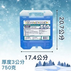 MAXCOOL 保冰磚 750g 台灣製造 長效保冷塊 露營烤肉食物保鮮, 1個