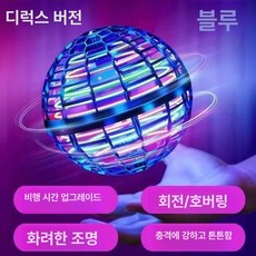 인기만점 LED 매직 플라잉볼 UFO 드롭 리모컨, 1개, 블루