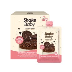 쉐이크베이비 단백질 쉐이크 파우치 쿠키앤크림맛, 7개, 45g