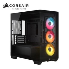 CORSAIR 2800X 黑透側 MATX 機殼 附 3 顆 RS120R ARGB 風扇, 1個