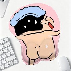 짱구 일체형 3D 실리콘 손목보호 손목 마우스패드 귀여운 선물 미끄럼방지 마우스 손목 받침대, 1개, 짱구-6 1개, 짱구-6