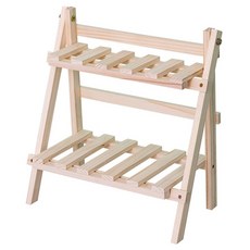 可折疊置物架, 原木, 2層