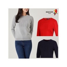 마코 여성 라운드넥 디자인 니트 MMW3SW82