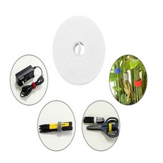 물결샵 찍찍이 부분절단 케이블 타이 롤형 선정리 랜선 밴드, 3M 화이트, 1개