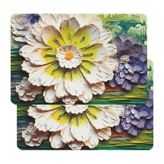 무디 플라워샤워 규조토 발매트 세탁가능한 논슬립 주방 욕실 매트 2p 세트, 트와일라잇4