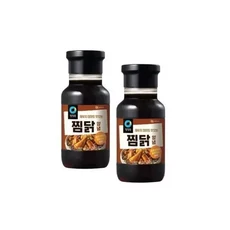 청정원 2개 찜닭양념 280g(248 ml) 닭1마리(약 1 kg)용 엄마손맛 한식 반찬 쉬운요리 만능소스 레시피, 1개