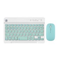 UB BK1 블루투스 무선 키보드+마우스 세트, 텐키리스, 그린 스몰, BK 1
