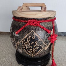 鵬宗小舖 鶯歌米甕 (8斤) - 頂級品紅錢 附贈松木蓋及紅巾繩, 1個