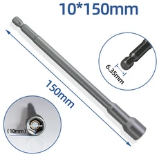 150mm 육각 너트 드라이버 드릴 어댑터 6 Mm 8 마그네틱 소켓 스크루 렌치 연장 슬리브 전동 공구, 06 Magnetic 10mm