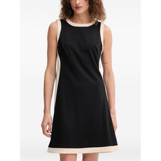 DKNY 라운드 넥 패널 미니 드레스