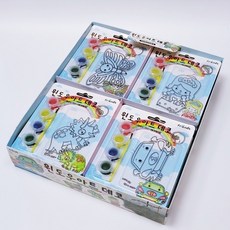 윈도우아트 데코 4종 X 5P, 자동차 나비 공룡 공주, 1세트, 혼합색상