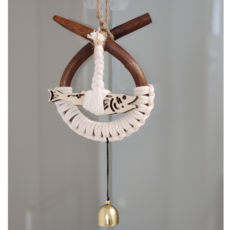 국산 소코뚜레 북어소코뚜레 액막이명태 마크라메 문종 풍경종 현관종 풍수 인테리어 소품 도어벨 액막이 개업 집들이 이사, 북어소코뚜레(반마크라메)