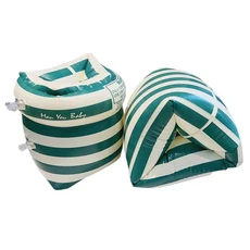 휴대용 플로팅 서클 슬리브 팔 링 풍선 수영 부표 밴드 플로터, Olive green stripe