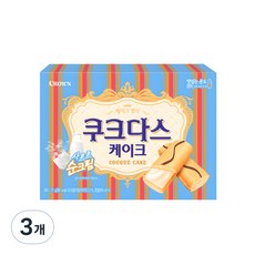 쿠크다스 케이크 과자, 77g, 3개