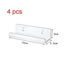 4pcs 아크릴 선반 디스플레이 침실 거실에 대 한 장식 벽 스토리지 랙 홈 CD DVD 그림 앨범 홀더, 03 4inchx4pcs