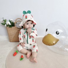 바니 래쉬가드 썬햇 세트 아기 유아 수영복 국내제작