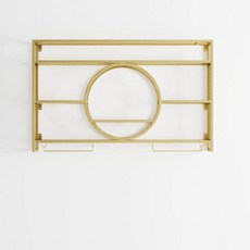 벽걸이 진열장 담금주 랙 철제 100x15x80 인테리어 거실 다용도 선반 주류 와인장식장, 5. 골드 120X15X80