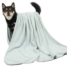 모즈펫 특대형 반려동물 타올(170cm*90cm) 중형견 대형견, 민트, 1개