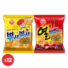 오뚜기 뿌셔뿌셔 화끈한 매운맛 12개+버터구이오징어맛 12개, 24개, 90g
