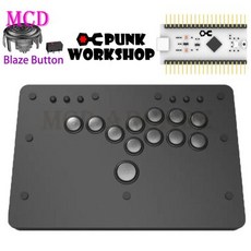 Punk Workshop PC/PS4/PS5용 Brook Wingman FGC 어댑터 키트가 있는 미니 HitBox 컨트롤러 PUNK WORKSHOP C, 17)PKB A-Black