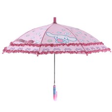 三麗鷗Cinnamoroll甜品雙層花邊傘長40cm全息透明櫥窗少女性格傘