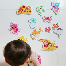 상어 패밀리 목욕놀이 EVA 스티커 23pcs 조카선물 어린이선물 손자선물 물놀이, 1개