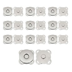 10mm 자석단추 가방자석 똑딱이 지갑 옷 수선 DIY 부자재, 10개, 귀자석단추-10mm-니켈