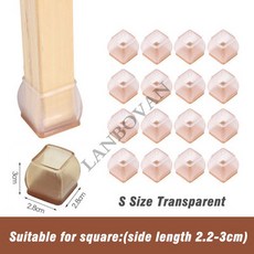 16pcs 업그레이드 된 실리콘 의자 다리 바닥 보호기 가구 테이블 양말 커버에 대 한 미끄럼 방지 피트 패드 보호를 느꼈다, S Square-M