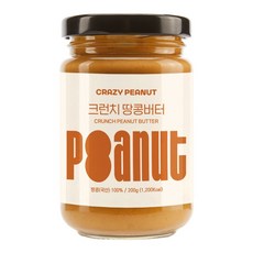 크레이지피넛 땅콩버터 100% 국산 땅콩 잼, 200g, 1개