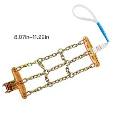 스노우체인 자동차체인 스노우패스 타이어체인 범용 스틸 겨울 트럭 자동차 바퀴 타이어 스노우 아이스 체인 벨트 미끄럼 방지 차량 SUV 휠 진흙 도로 안전, 1개