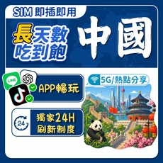 飛網科技 中國大陸上網卡 總量20GB 11天, 中國-每日吃到飽,6天