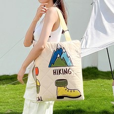 CABULE 크로스백형 야외 피크닉 매트 방수피크닉매트 두꺼운돗자리매트, 베이지색